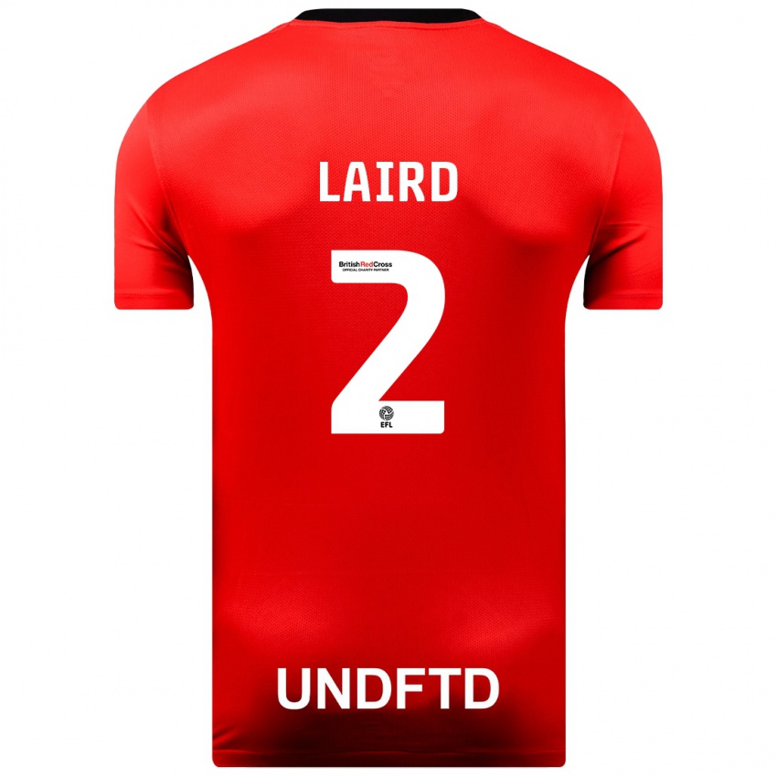 Dame Ethan Laird #2 Rød Bortetrøye Drakt Trøye 2023/24 Skjorter T-Skjorte