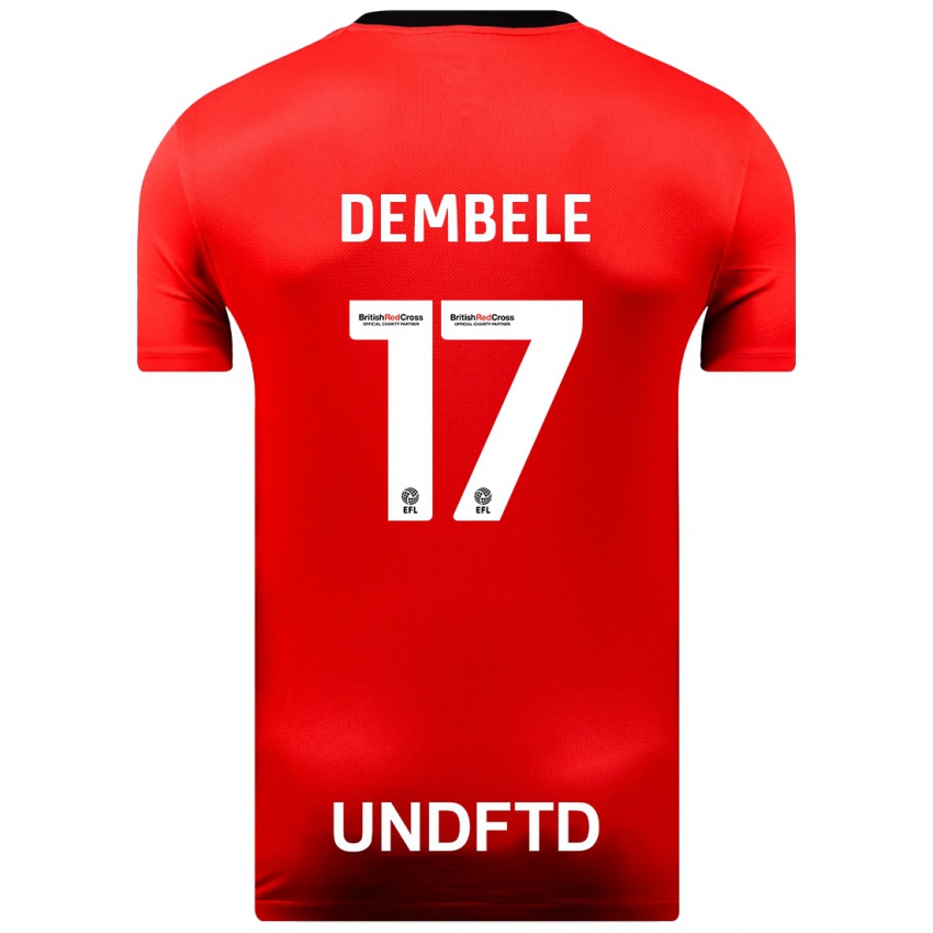 Dame Siriki Dembélé #17 Rød Bortetrøye Drakt Trøye 2023/24 Skjorter T-Skjorte