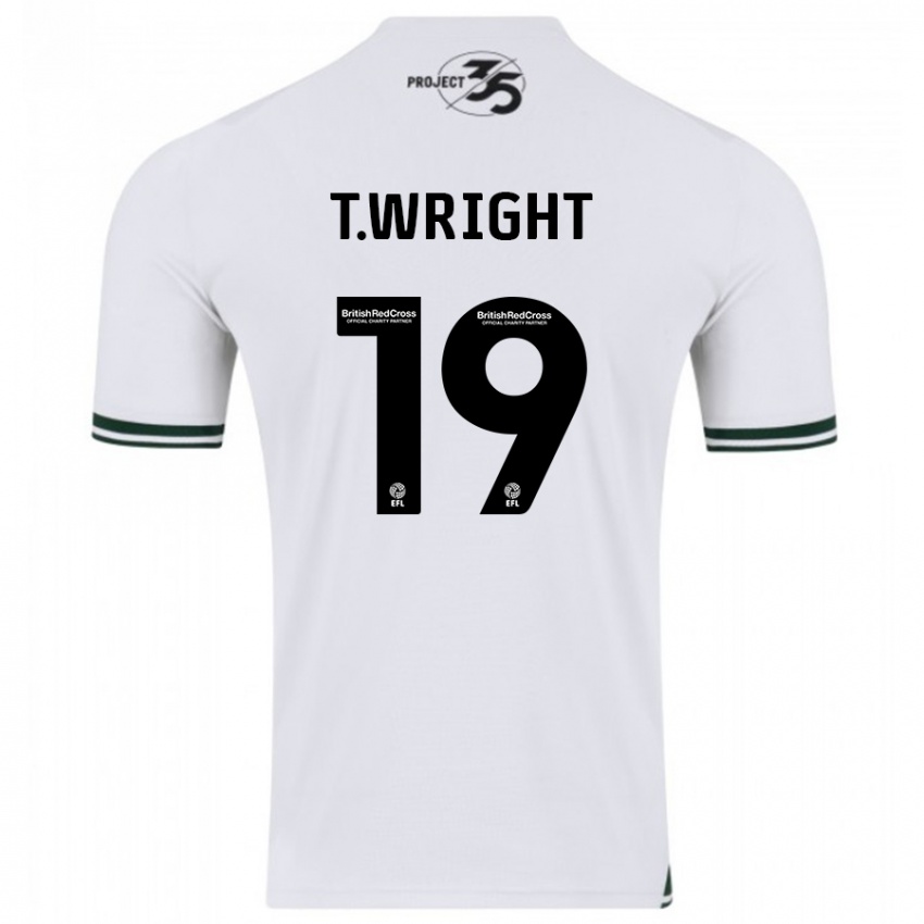 Dame Tyreik Wright #19 Hvit Bortetrøye Drakt Trøye 2023/24 Skjorter T-Skjorte