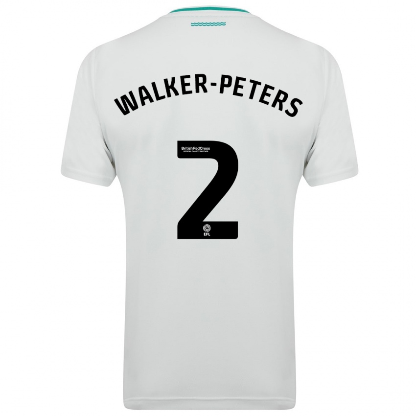 Dame Kyle Walker-Peters #2 Hvit Bortetrøye Drakt Trøye 2023/24 Skjorter T-Skjorte