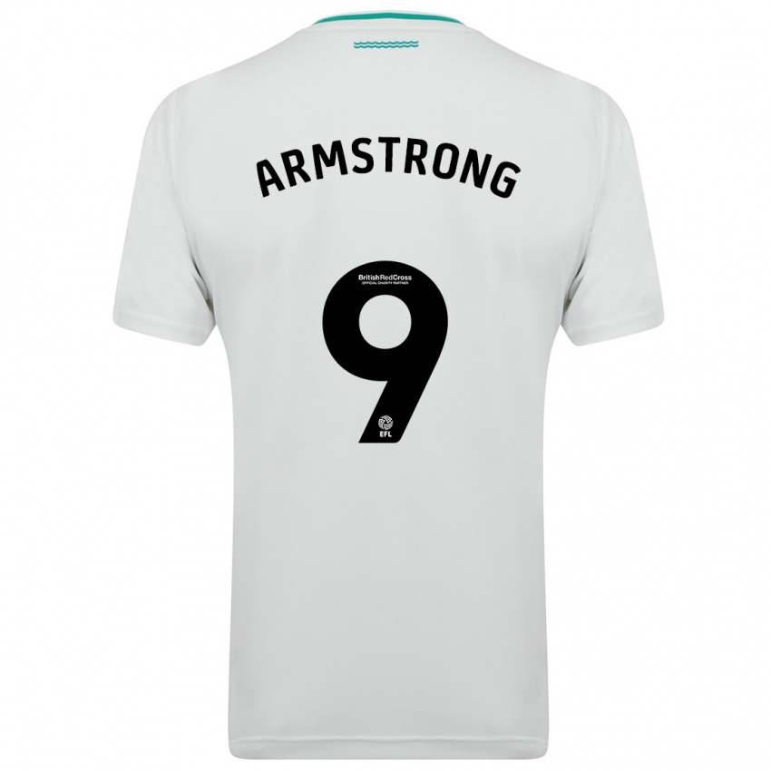 Dame Adam Armstrong #9 Hvit Bortetrøye Drakt Trøye 2023/24 Skjorter T-Skjorte