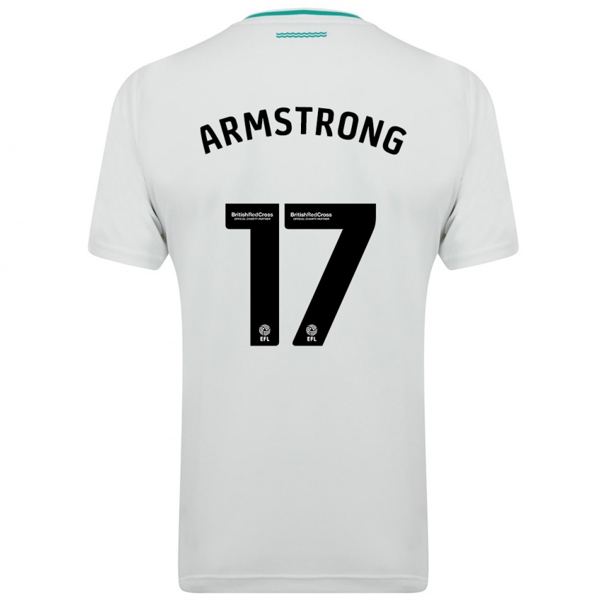 Dame Stuart Armstrong #17 Hvit Bortetrøye Drakt Trøye 2023/24 Skjorter T-Skjorte