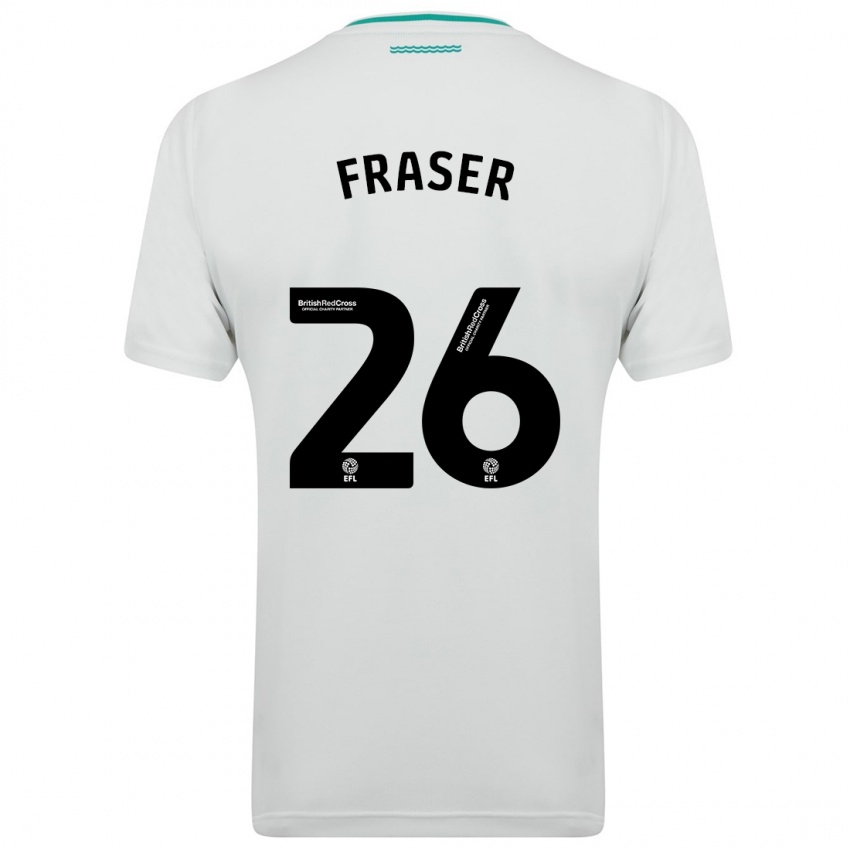 Dame Ryan Fraser #26 Hvit Bortetrøye Drakt Trøye 2023/24 Skjorter T-Skjorte
