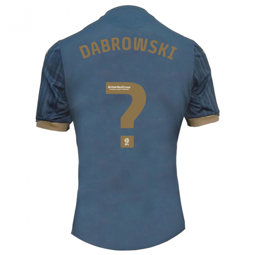 Dame Sebastian Dabrowski #0 Mørk Blågrønn Bortetrøye Drakt Trøye 2023/24 Skjorter T-Skjorte