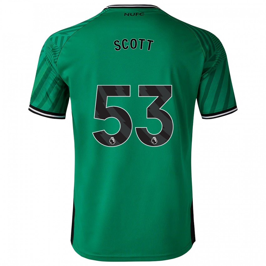 Dame Joshua Scott #53 Grønn Bortetrøye Drakt Trøye 2023/24 Skjorter T-Skjorte