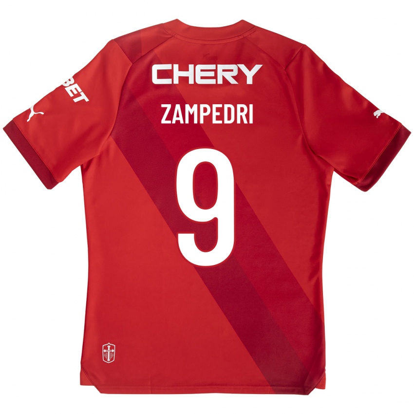 Dame Fernando Zampedri #9 Rød Bortetrøye Drakt Trøye 2023/24 Skjorter T-Skjorte