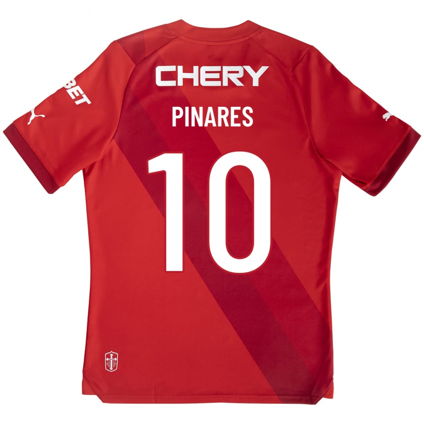 Dame Cesar Pinares #10 Rød Bortetrøye Drakt Trøye 2023/24 Skjorter T-Skjorte