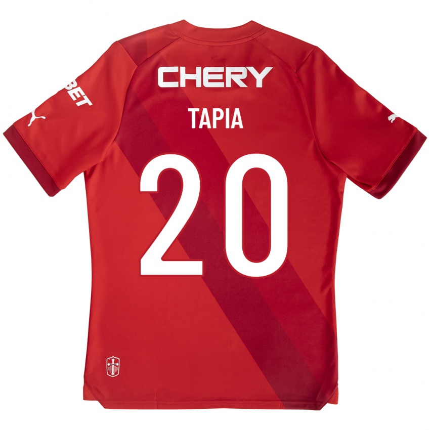 Dame Gonzalo Tapia #20 Rød Bortetrøye Drakt Trøye 2023/24 Skjorter T-Skjorte