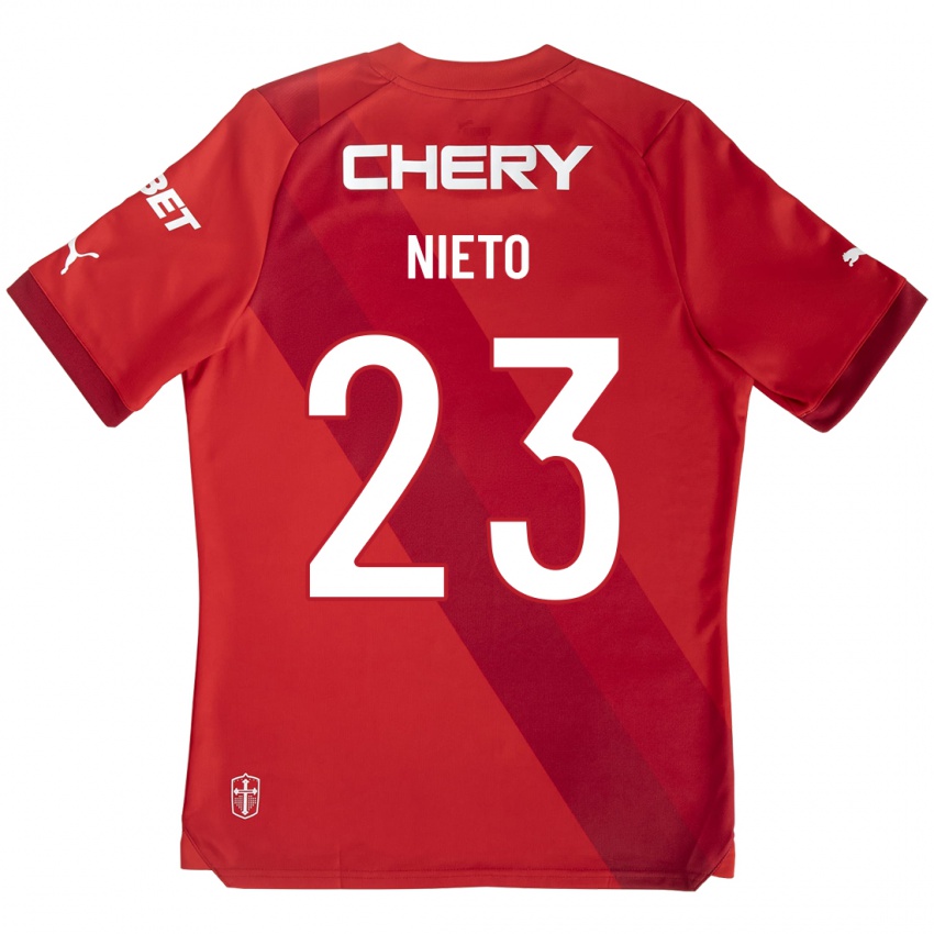 Dame Byron Nieto #23 Rød Bortetrøye Drakt Trøye 2023/24 Skjorter T-Skjorte