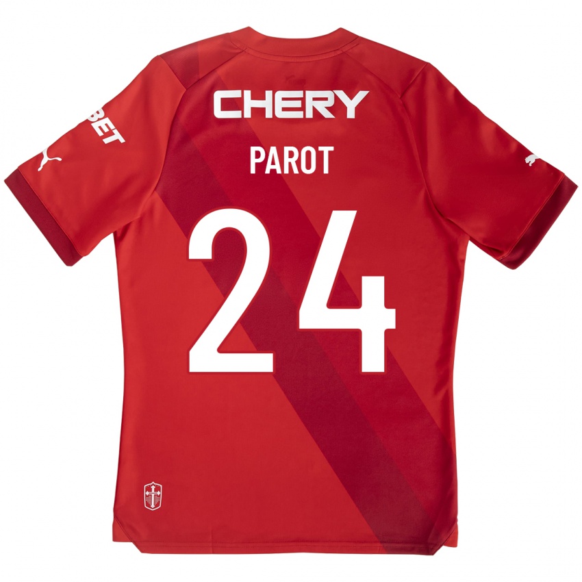Dame Alfonso Parot #24 Rød Bortetrøye Drakt Trøye 2023/24 Skjorter T-Skjorte