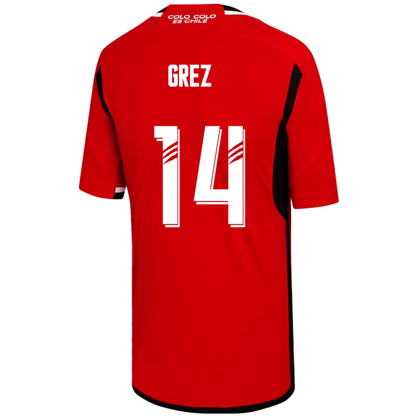 Dame Javiera Grez #14 Rød Bortetrøye Drakt Trøye 2023/24 Skjorter T-Skjorte