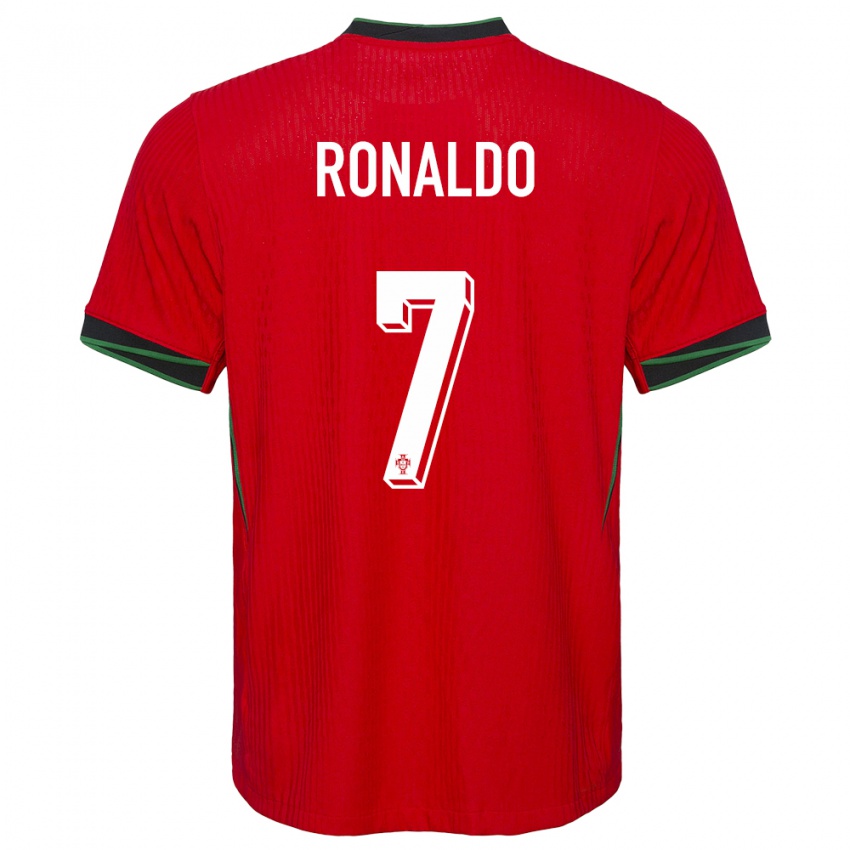 Barn Portugal Cristiano Ronaldo #7 Rød Hjemmetrøye Drakt Trøye 24-26 Skjorter T-Skjorte