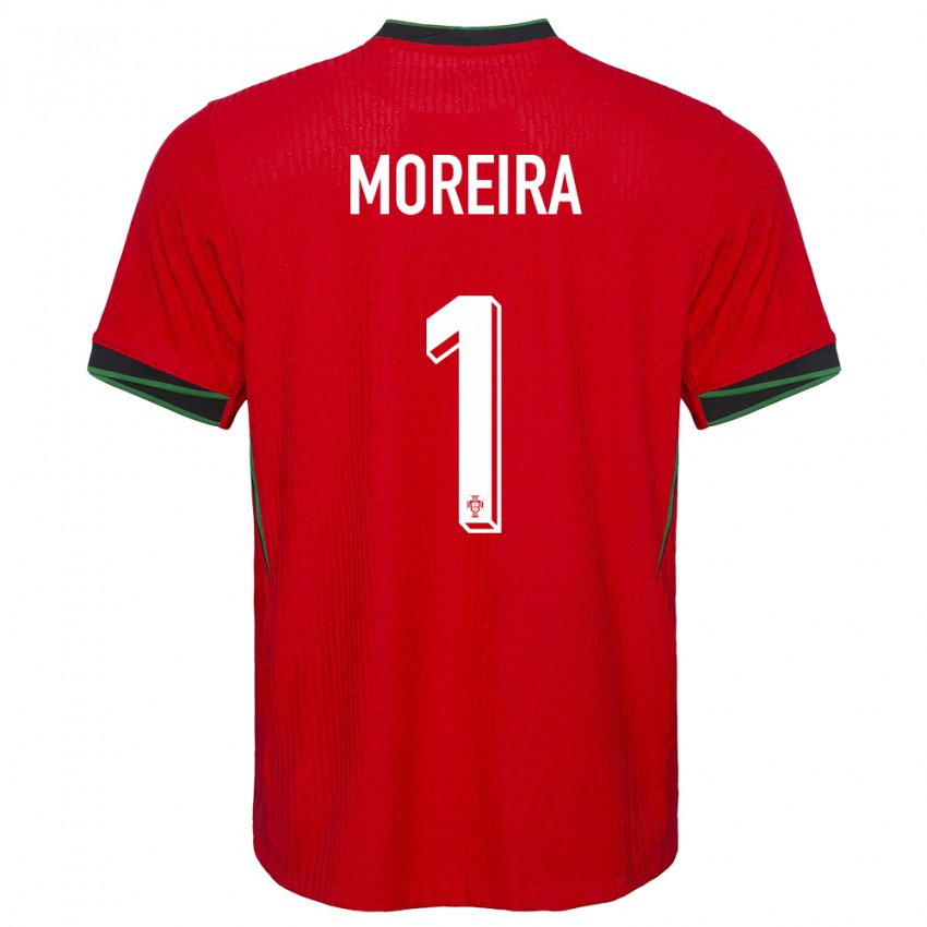 Barn Portugal Andre Moreira #1 Rød Hjemmetrøye Drakt Trøye 24-26 Skjorter T-Skjorte