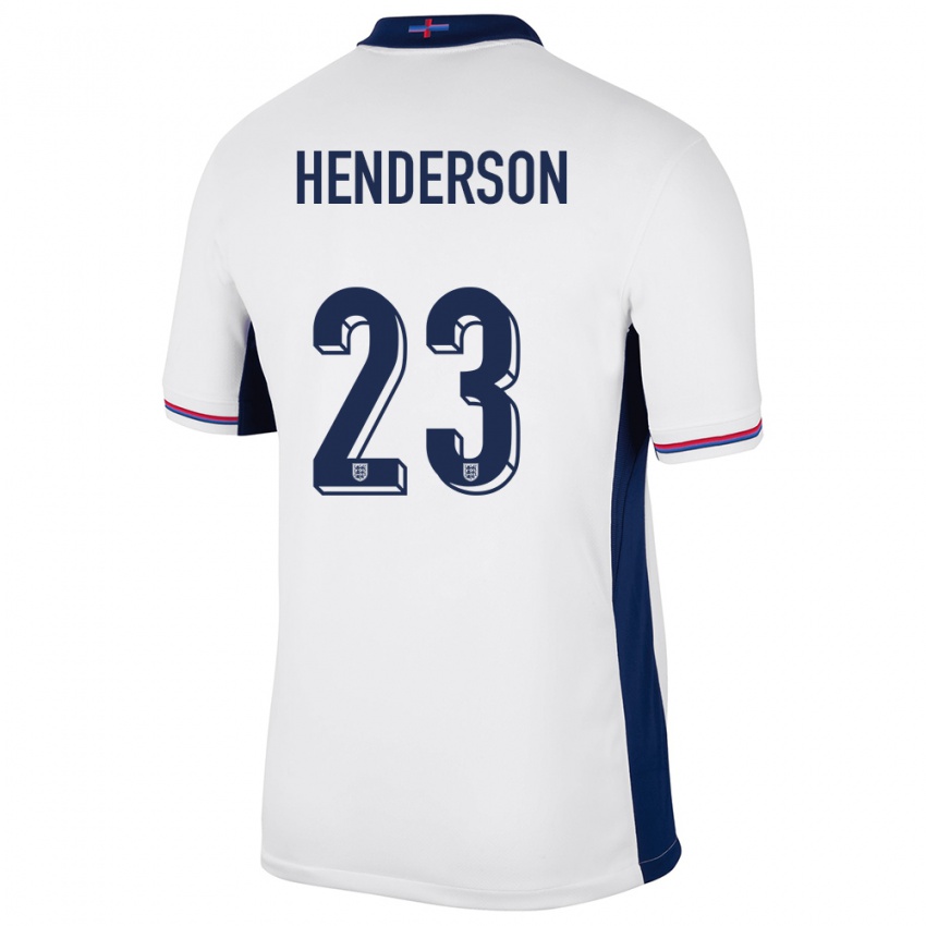 Barn England Dean Henderson #23 Hvit Hjemmetrøye Drakt Trøye 24-26 Skjorter T-Skjorte