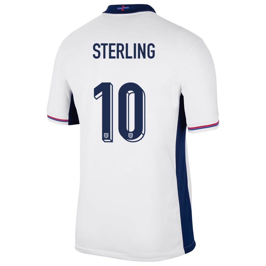 Barn England Raheem Sterling #10 Hvit Hjemmetrøye Drakt Trøye 24-26 Skjorter T-Skjorte