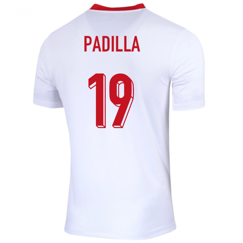 Barn Polen Natalia Padilla #19 Hvit Hjemmetrøye Drakt Trøye 24-26 Skjorter T-Skjorte