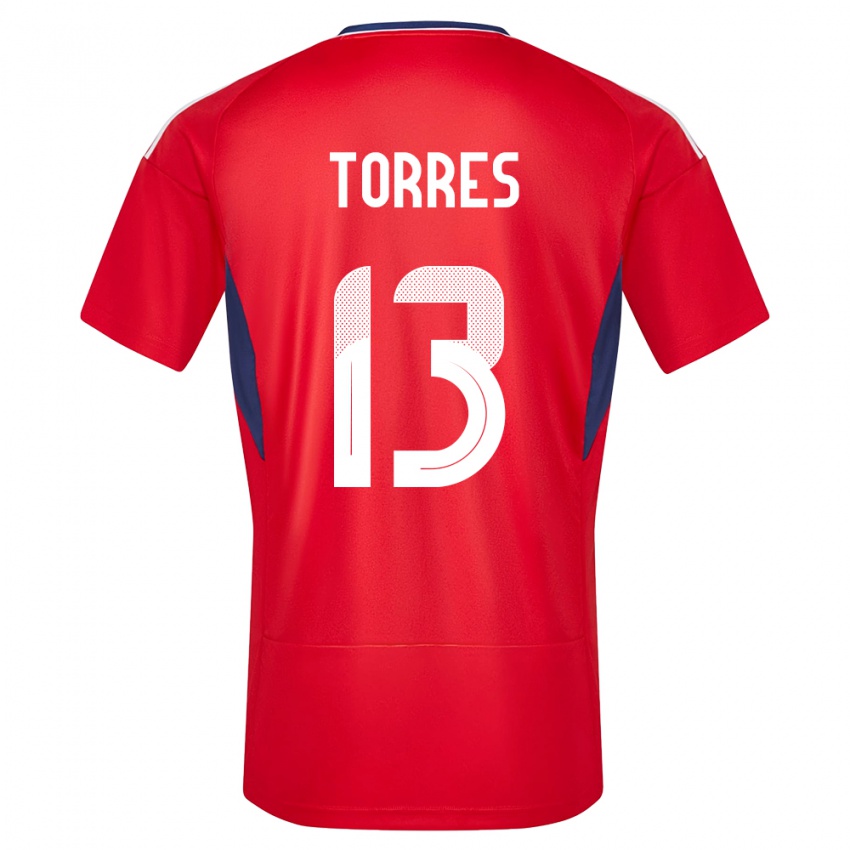Barn Costa Rica Gerson Torres #13 Rød Hjemmetrøye Drakt Trøye 24-26 Skjorter T-Skjorte