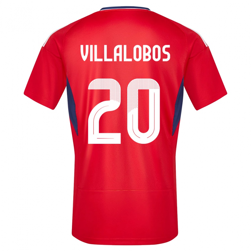 Barn Costa Rica Fabiola Villalobos #20 Rød Hjemmetrøye Drakt Trøye 24-26 Skjorter T-Skjorte