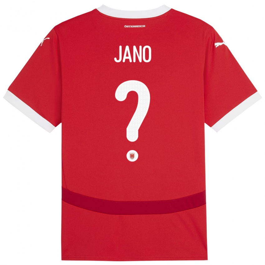 Barn Østerrike Zeteny Jano #0 Rød Hjemmetrøye Drakt Trøye 24-26 Skjorter T-Skjorte