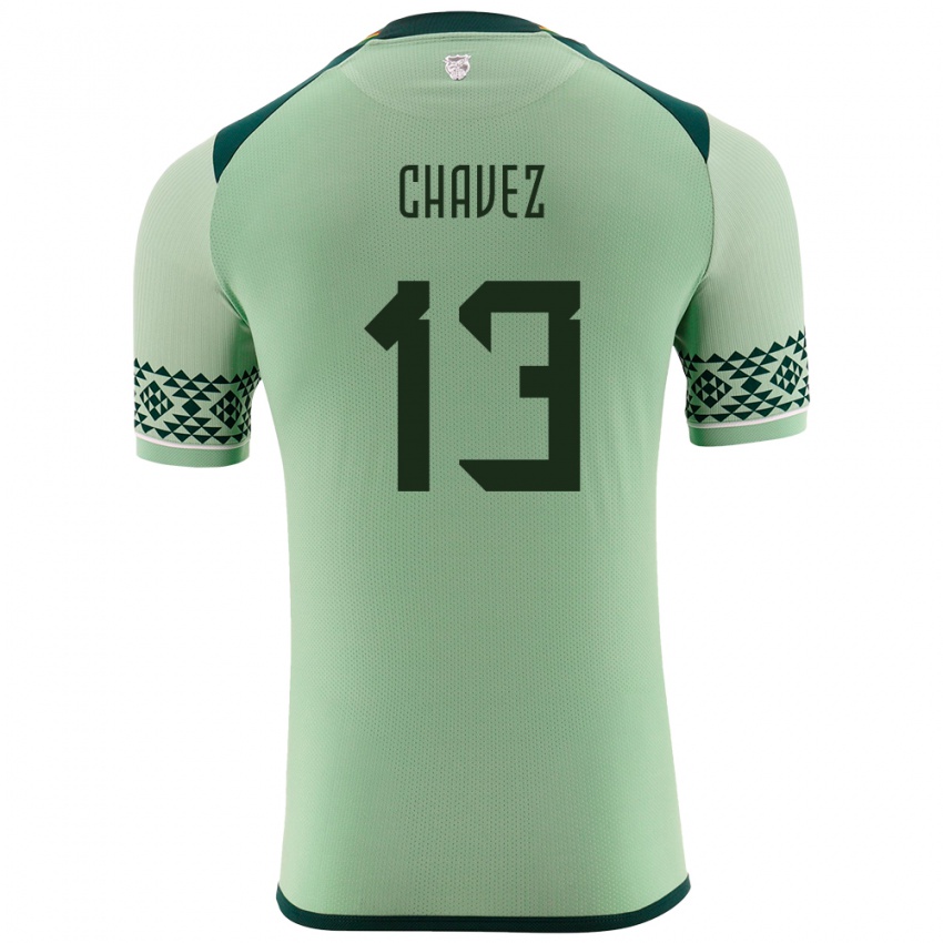 Barn Bolivia Lucas Chávez #13 Lysegrønn Hjemmetrøye Drakt Trøye 24-26 Skjorter T-Skjorte