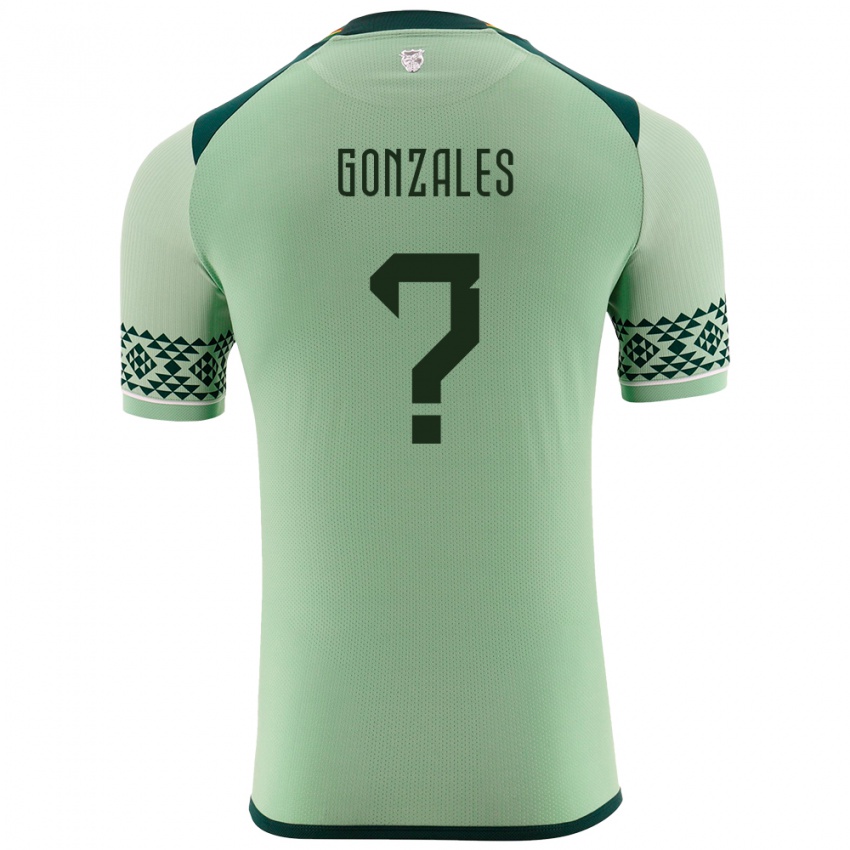 Barn Bolivia Franz Gonzales #0 Lysegrønn Hjemmetrøye Drakt Trøye 24-26 Skjorter T-Skjorte
