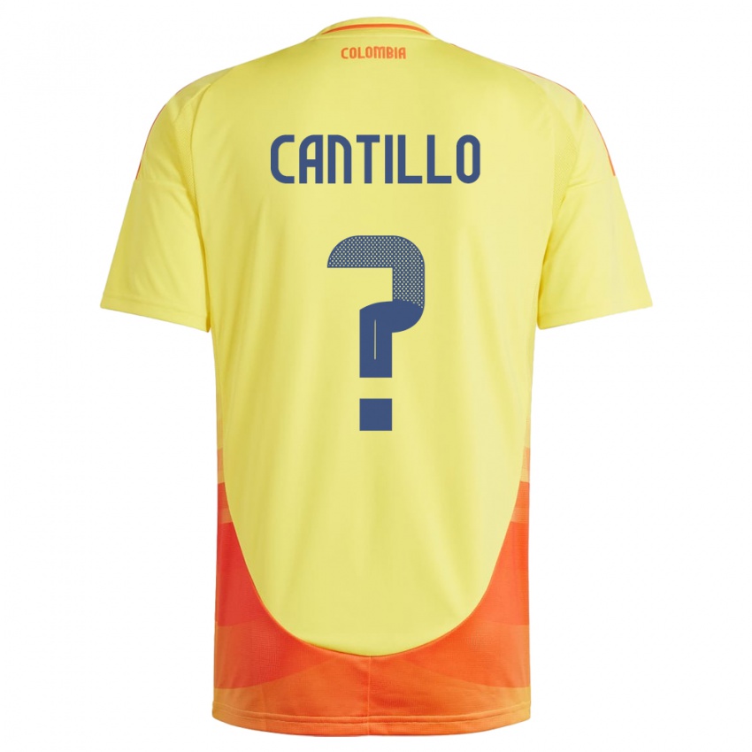 Barn Colombia Carlos Cantillo #0 Gul Hjemmetrøye Drakt Trøye 24-26 Skjorter T-Skjorte
