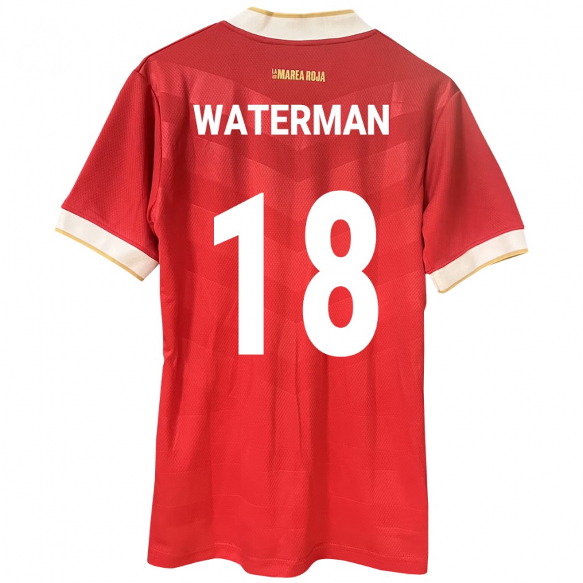 Barn Panama Cecilio Waterman #18 Rød Hjemmetrøye Drakt Trøye 24-26 Skjorter T-Skjorte