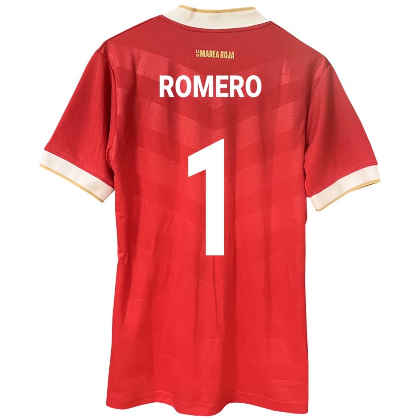 Barn Panama Manuel Romero #1 Rød Hjemmetrøye Drakt Trøye 24-26 Skjorter T-Skjorte