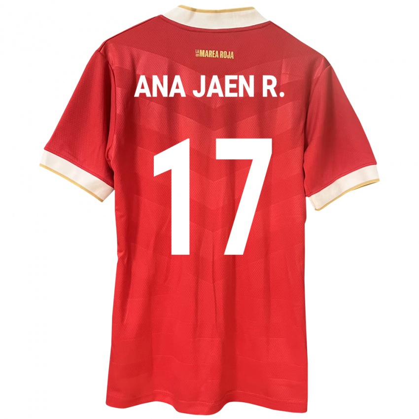 Barn Panama Ana Jaén Rodríguez #17 Rød Hjemmetrøye Drakt Trøye 24-26 Skjorter T-Skjorte