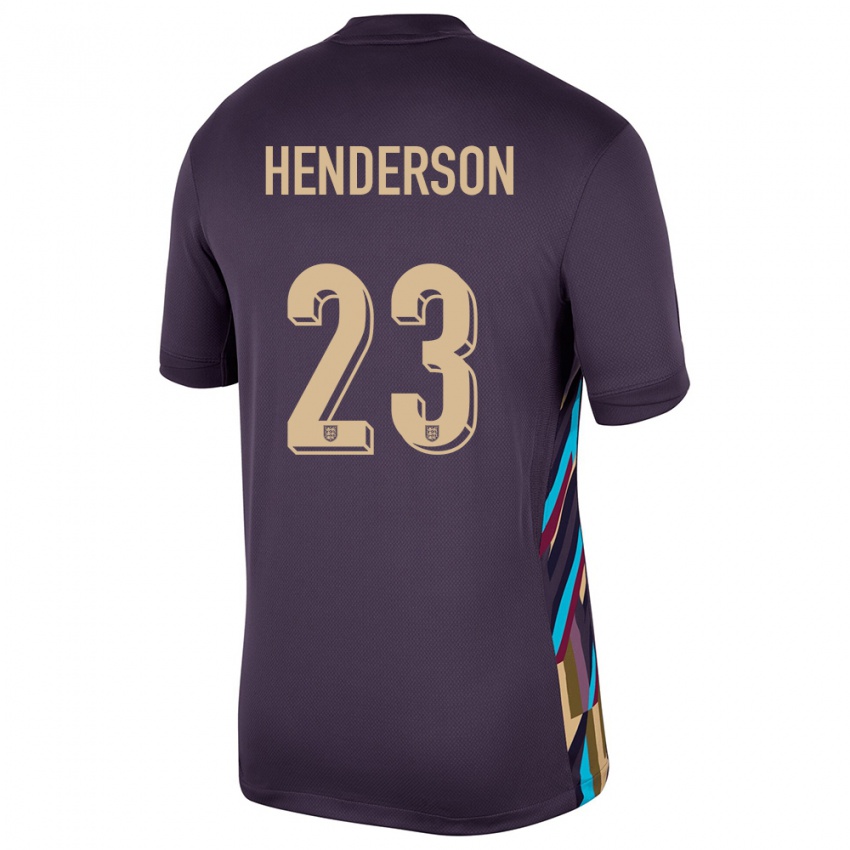 Barn England Dean Henderson #23 Mørk Rosin Bortetrøye Drakt Trøye 24-26 Skjorter T-Skjorte