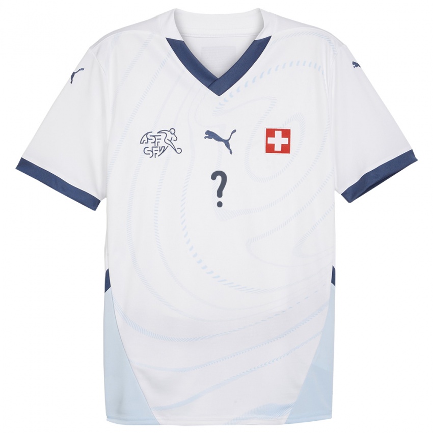 Barn Sveits Navnet Ditt #0 Hvit Bortetrøye Drakt Trøye 24-26 Skjorter T-Skjorte