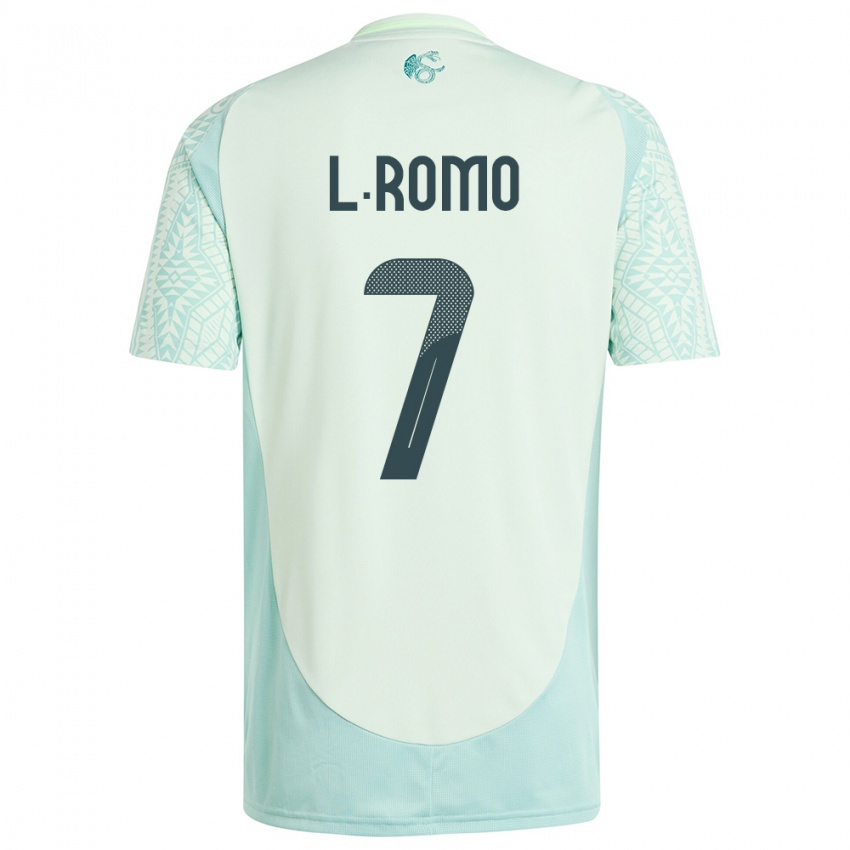 Barn Mexico Luis Romo #7 Lin Grønn Bortetrøye Drakt Trøye 24-26 Skjorter T-Skjorte