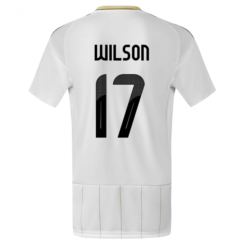 Barn Costa Rica Roan Wilson #17 Hvit Bortetrøye Drakt Trøye 24-26 Skjorter T-Skjorte