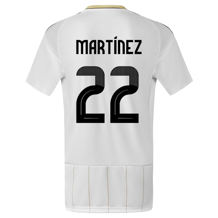 Barn Costa Rica Carlos Martinez #22 Hvit Bortetrøye Drakt Trøye 24-26 Skjorter T-Skjorte
