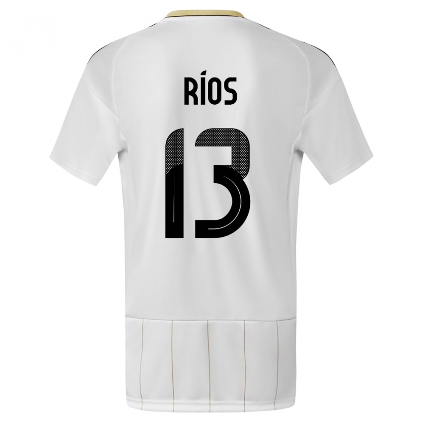 Barn Costa Rica Keral Rios #13 Hvit Bortetrøye Drakt Trøye 24-26 Skjorter T-Skjorte