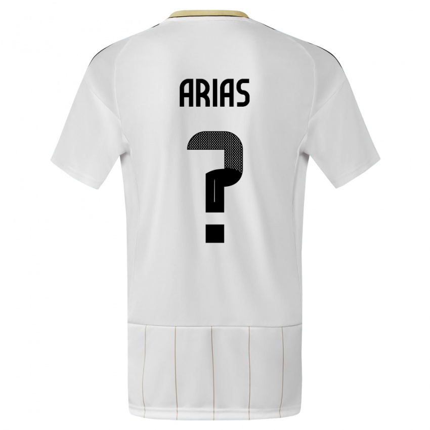 Barn Costa Rica Jose Arias #0 Hvit Bortetrøye Drakt Trøye 24-26 Skjorter T-Skjorte