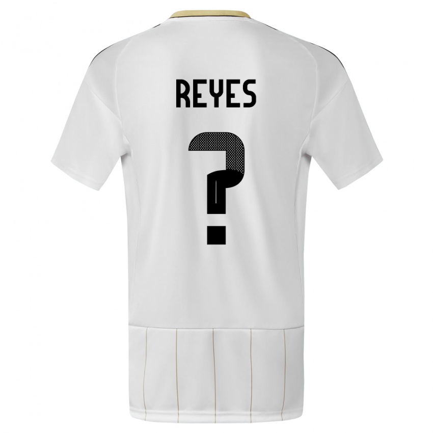 Barn Costa Rica Kenan Reyes #0 Hvit Bortetrøye Drakt Trøye 24-26 Skjorter T-Skjorte