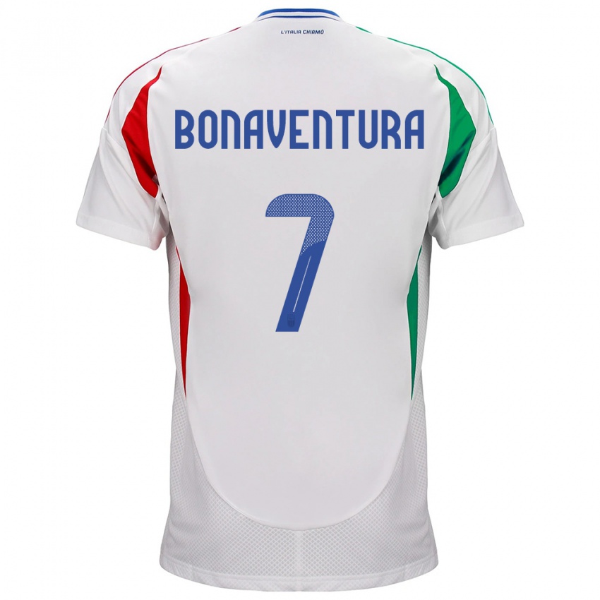 Barn Italia Giacomo Bonaventura #7 Hvit Bortetrøye Drakt Trøye 24-26 Skjorter T-Skjorte