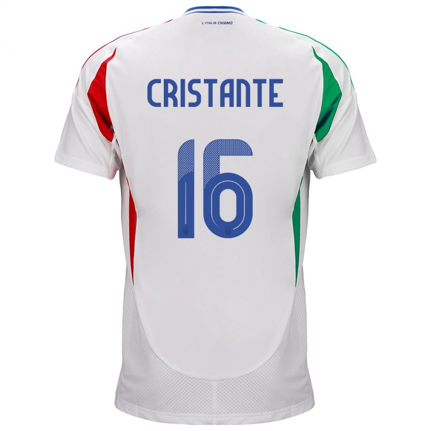 Barn Italia Bryan Cristante #16 Hvit Bortetrøye Drakt Trøye 24-26 Skjorter T-Skjorte