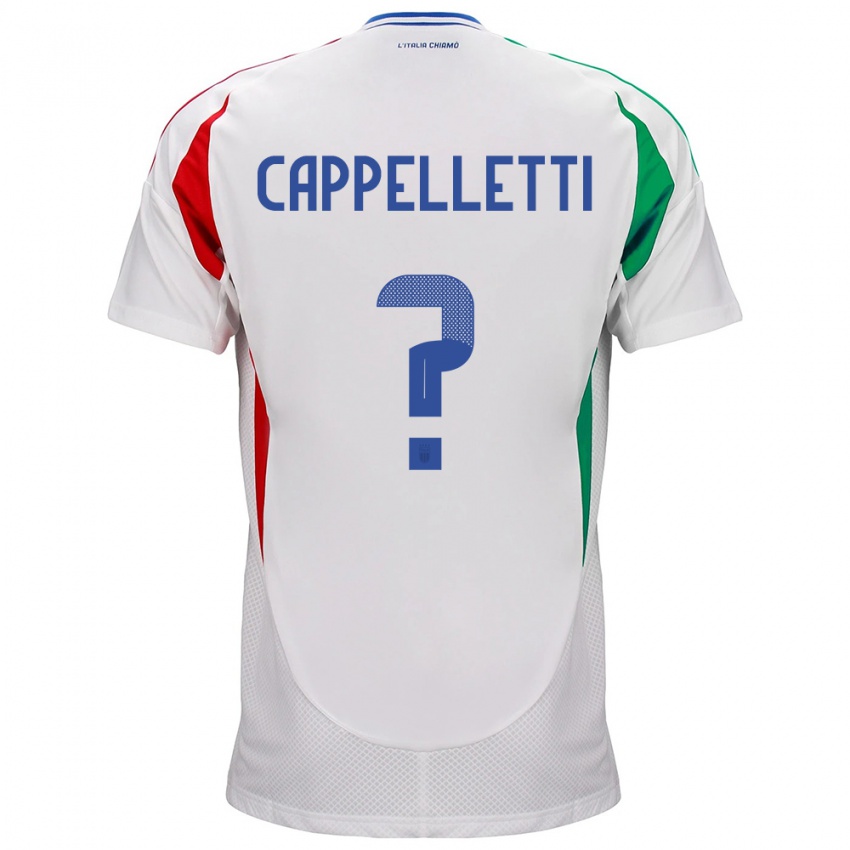 Barn Italia Mattia Cappelletti #0 Hvit Bortetrøye Drakt Trøye 24-26 Skjorter T-Skjorte