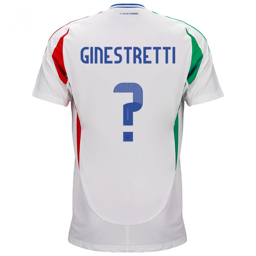 Barn Italia Davide Ginestretti #0 Hvit Bortetrøye Drakt Trøye 24-26 Skjorter T-Skjorte