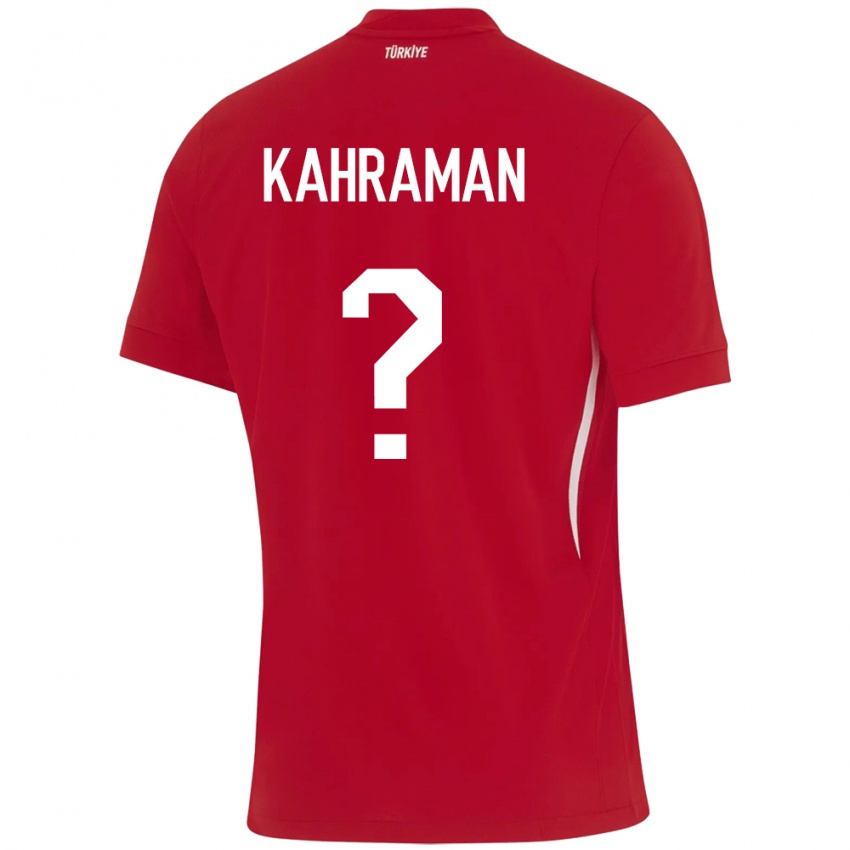 Barn Tyrkia Osman Kahraman #0 Rød Bortetrøye Drakt Trøye 24-26 Skjorter T-Skjorte