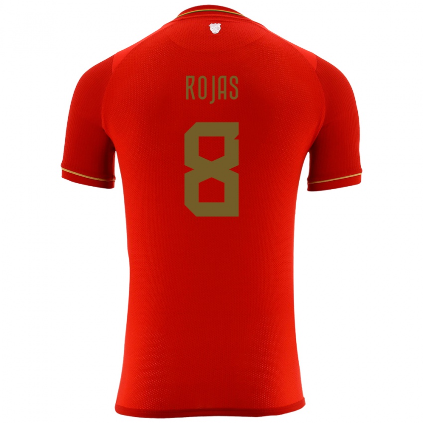 Barn Bolivia Jairo Rojas #8 Rød Bortetrøye Drakt Trøye 24-26 Skjorter T-Skjorte