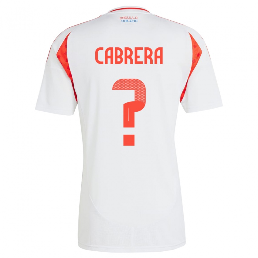 Barn Chile Vicente Cabrera #0 Hvit Bortetrøye Drakt Trøye 24-26 Skjorter T-Skjorte