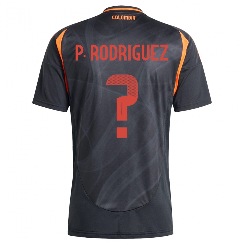 Barn Colombia Pedro Rodríguez #0 Svart Bortetrøye Drakt Trøye 24-26 Skjorter T-Skjorte