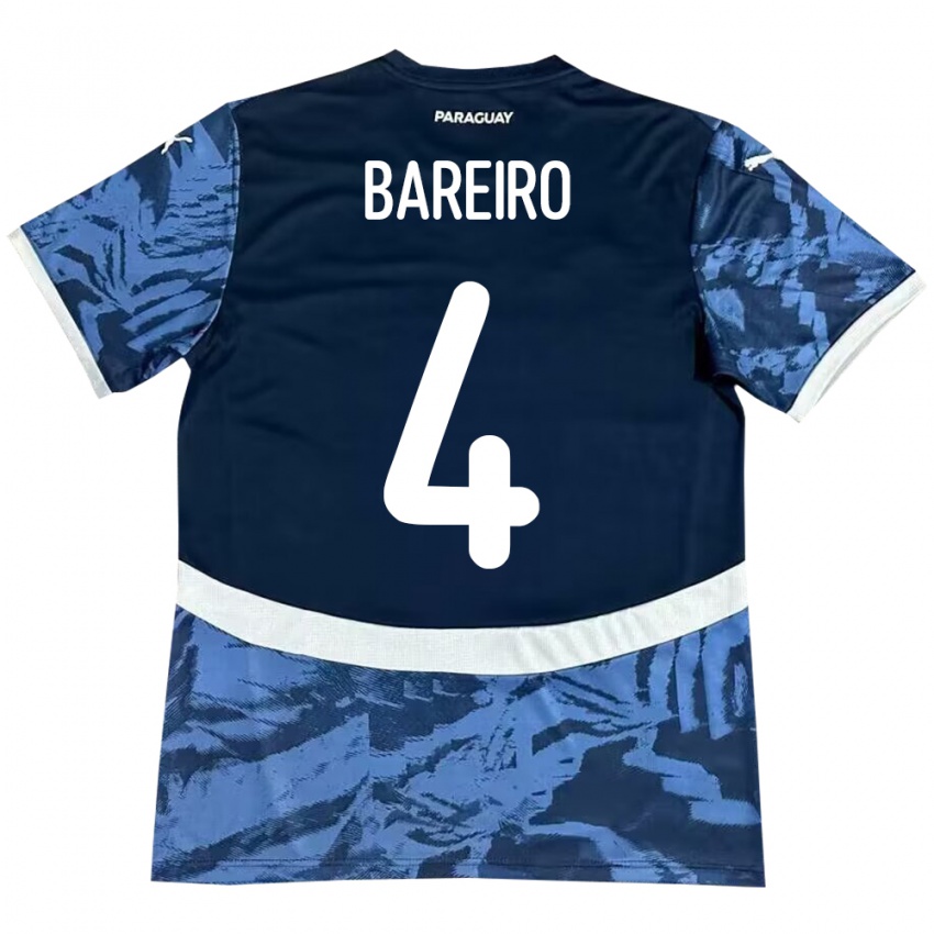 Barn Paraguay Daysy Bareiro #4 Blå Bortetrøye Drakt Trøye 24-26 Skjorter T-Skjorte