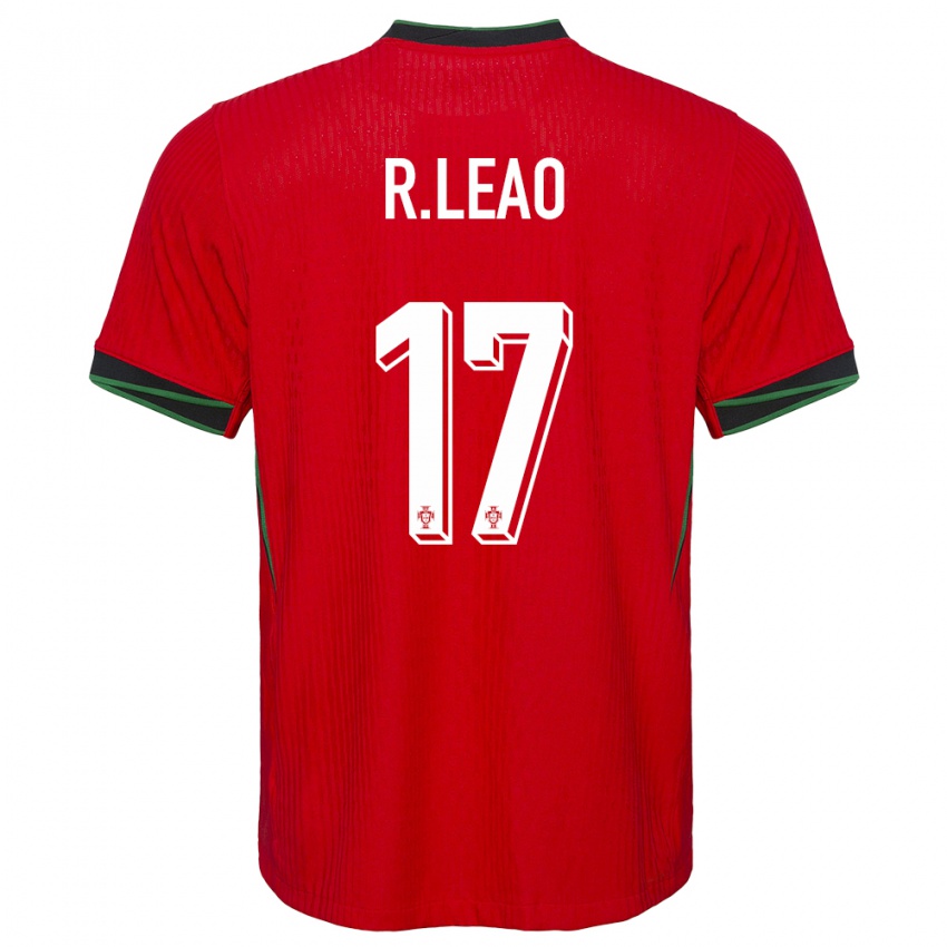 Mann Portugal Rafael Leao #17 Rød Hjemmetrøye Drakt Trøye 24-26 Skjorter T-Skjorte