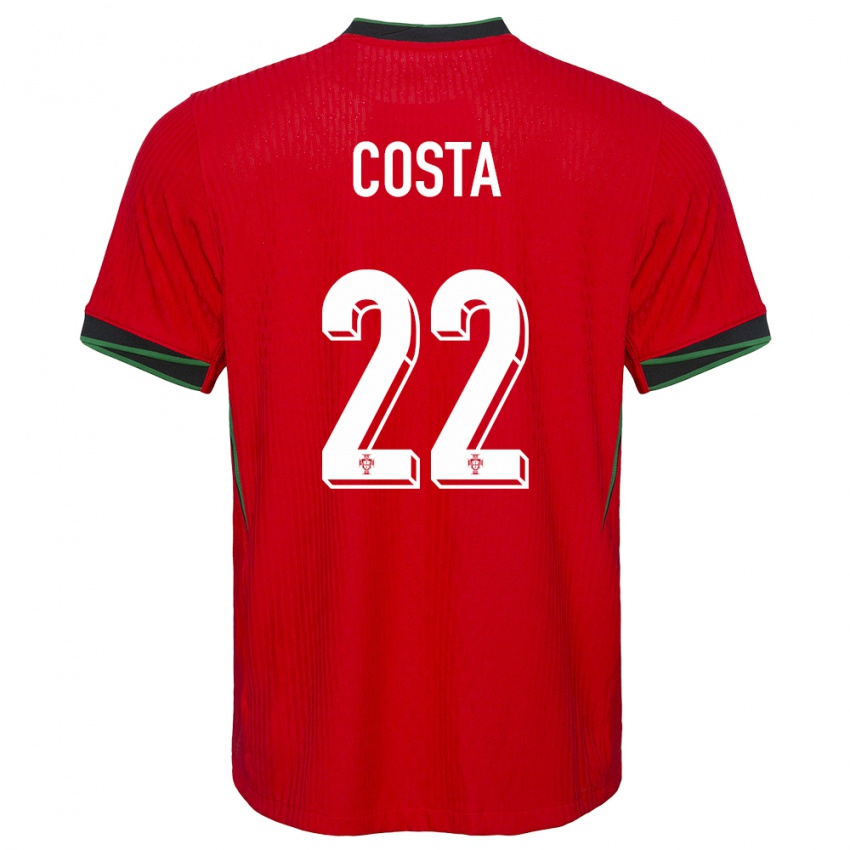 Mann Portugal Diogo Costa #22 Rød Hjemmetrøye Drakt Trøye 24-26 Skjorter T-Skjorte