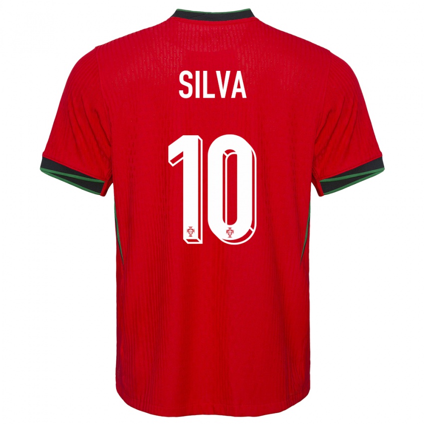 Mann Portugal Jessica Silva #10 Rød Hjemmetrøye Drakt Trøye 24-26 Skjorter T-Skjorte