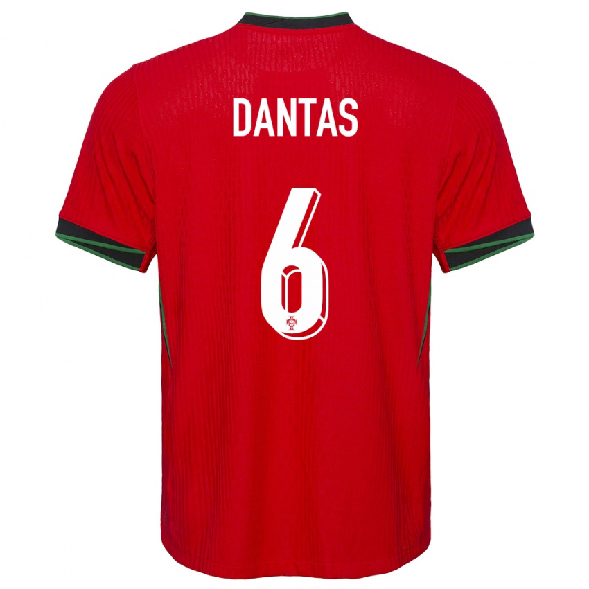 Mann Portugal Tiago Dantas #6 Rød Hjemmetrøye Drakt Trøye 24-26 Skjorter T-Skjorte